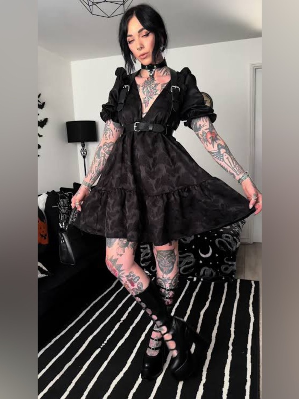 Disturbia Violenta Mini Smock Dress